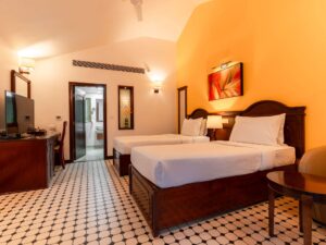 Boutique villa pool view twin room